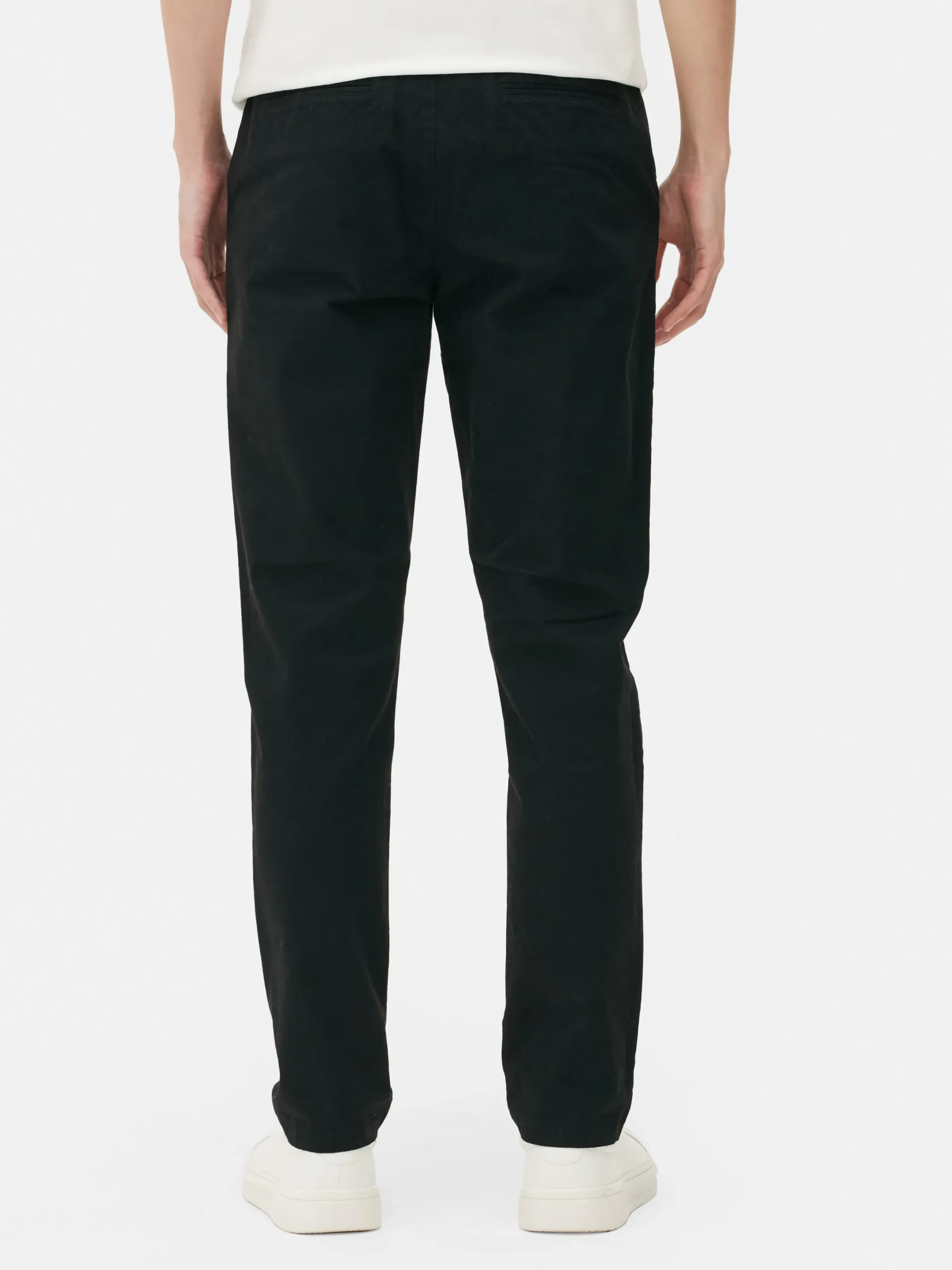 Hosen|Primark Slim Fit Stretch-Chinos Schwarz