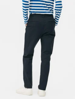 Hosen|Primark Slim Fit Stretch-Chinos Marineblau