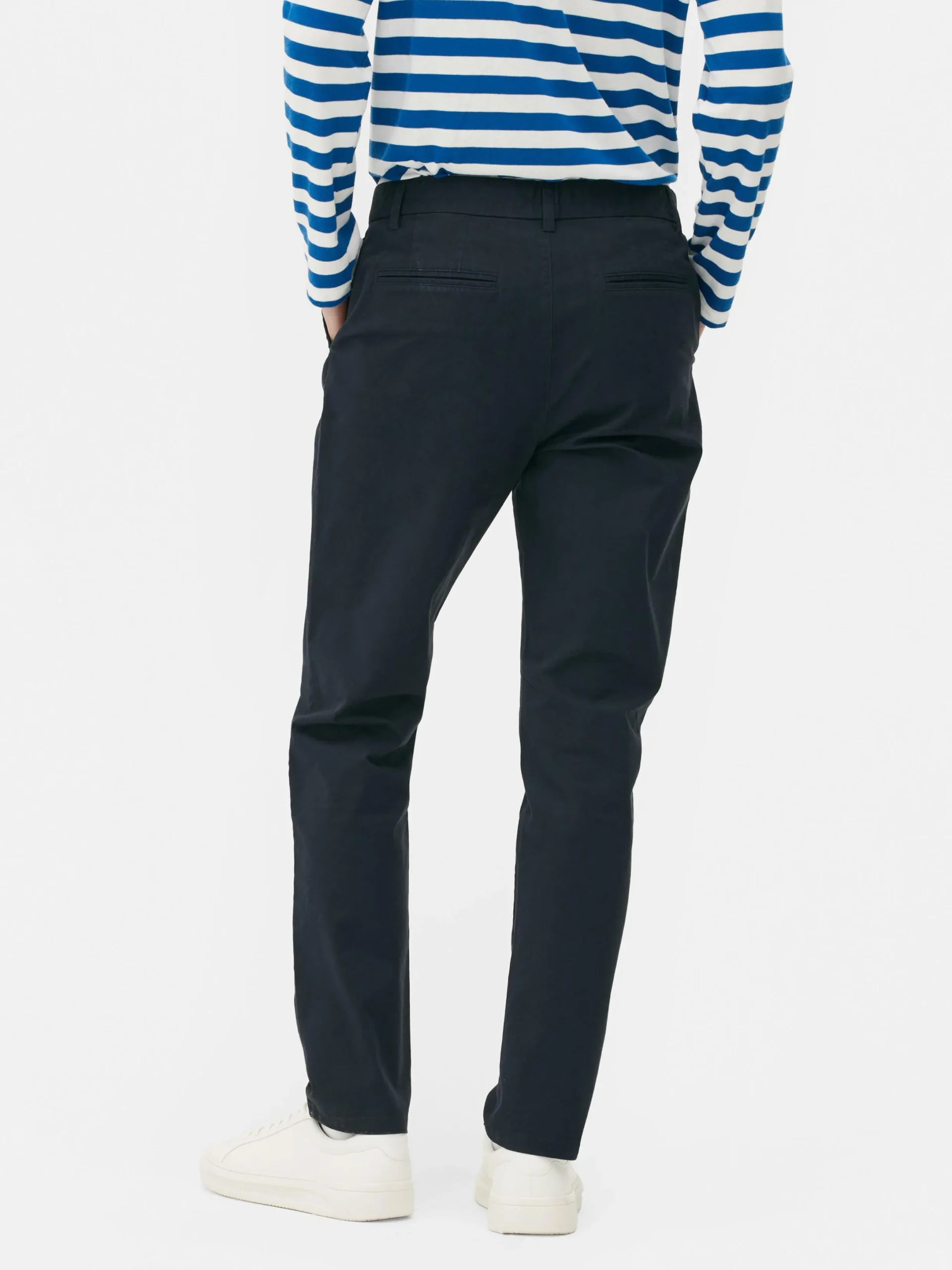 Hosen|Primark Slim Fit Stretch-Chinos Marineblau