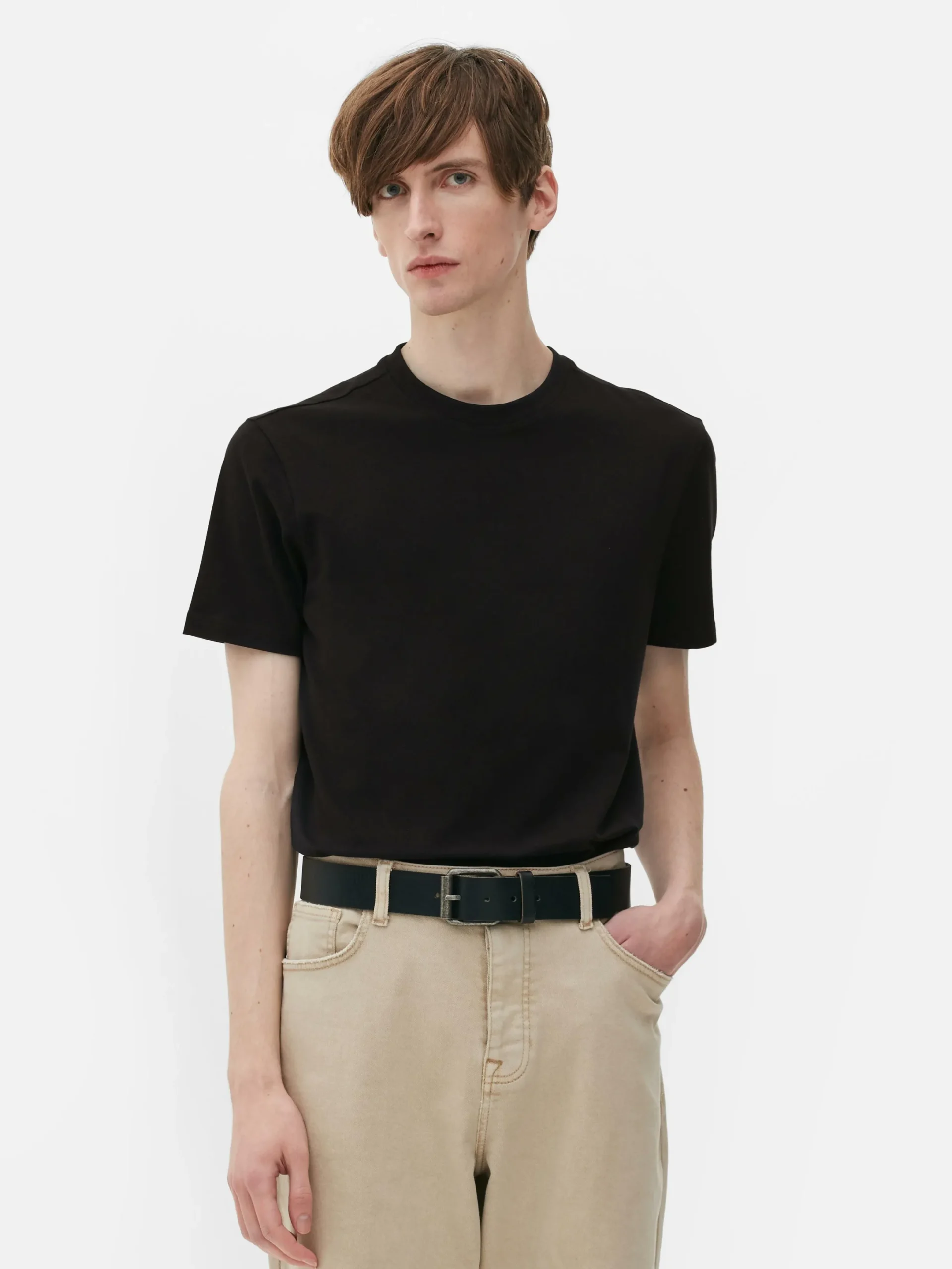 Tops Und T-Shirts|Primark Slim-Fit T-Shirt Schwarz
