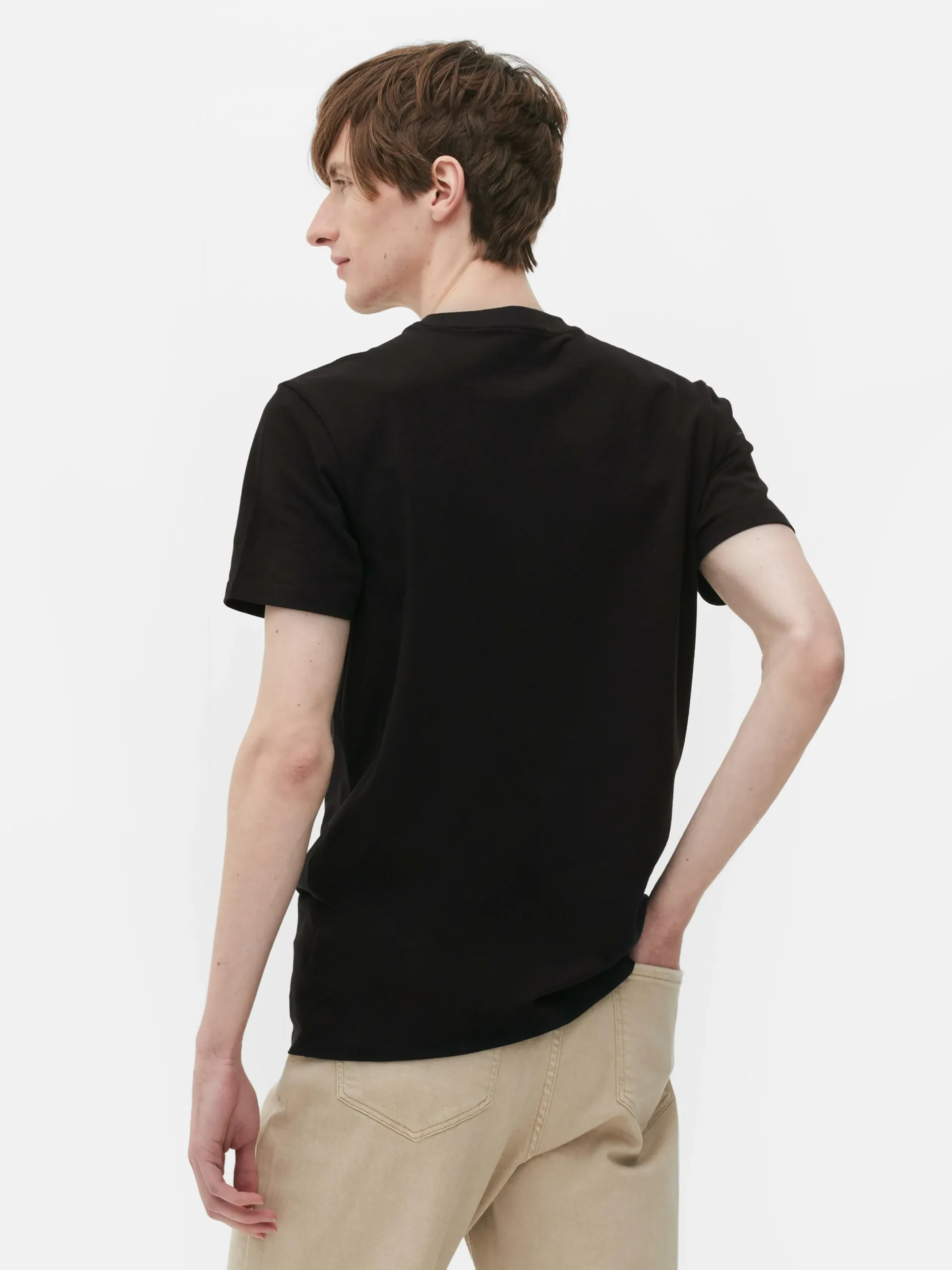 Tops Und T-Shirts|Primark Slim-Fit T-Shirt Schwarz