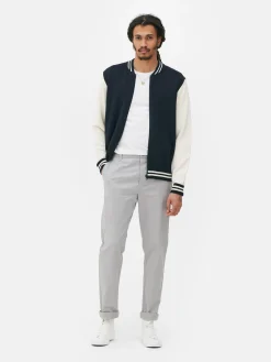 Hosen|Primark Slim-Fit-Chinohose Mit Stretchanteil Hellgrau