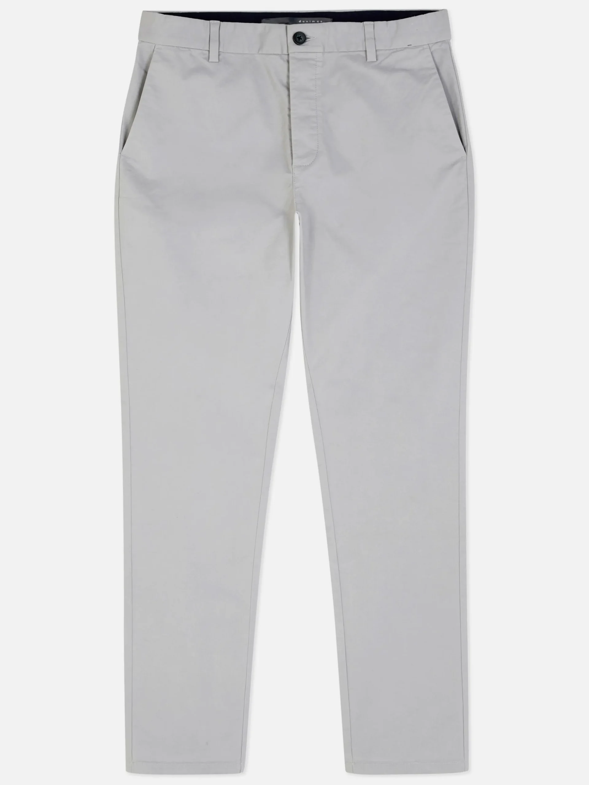 Hosen|Primark Slim-Fit-Chinohose Mit Stretchanteil Hellgrau