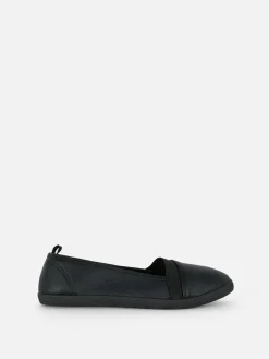 Sneakers|Primark Slip-On-Schuhe Aus Kunstleder Schwarz