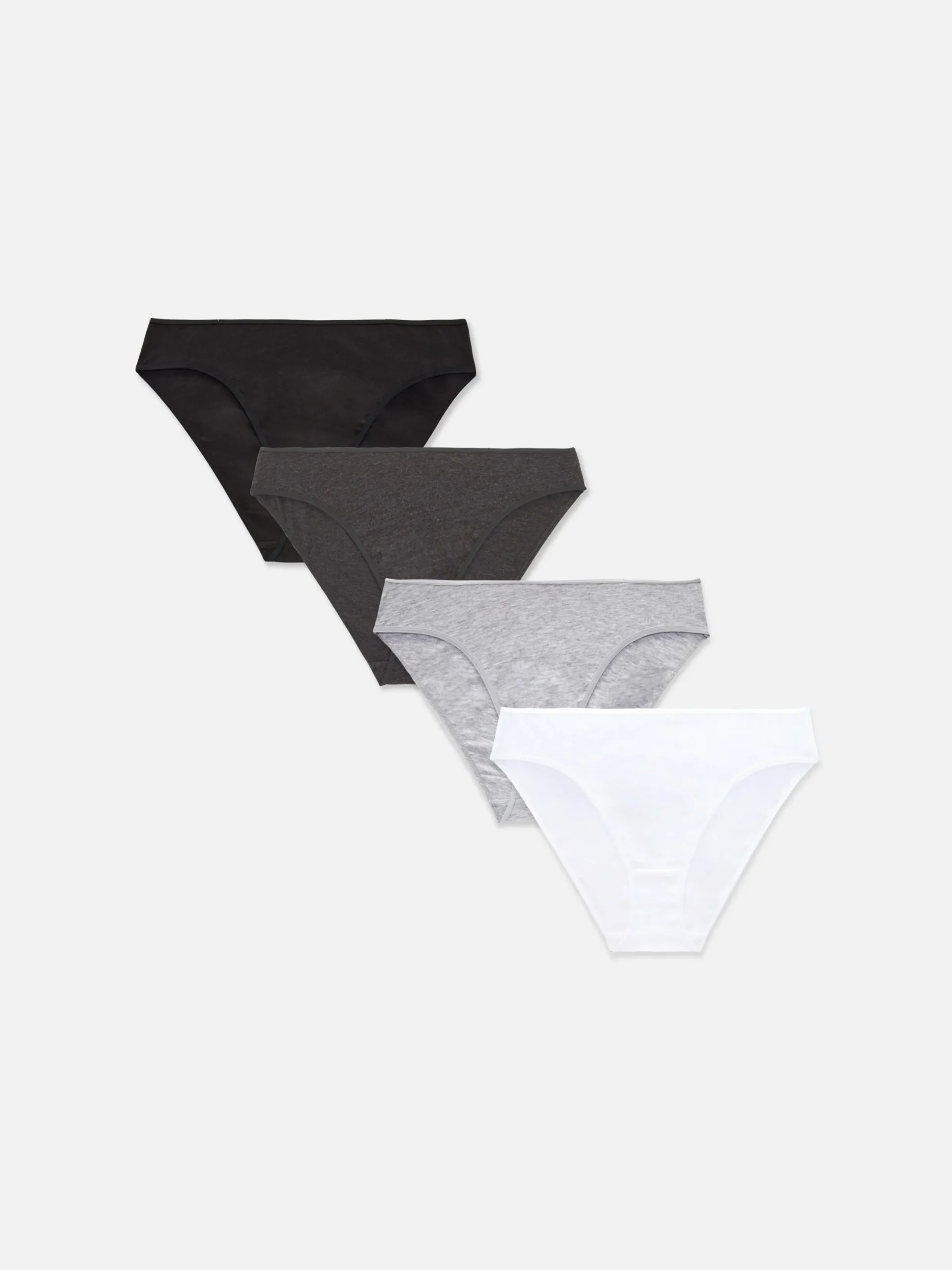 Slips|Primark Slips Für Jeden Tag, 4er-Pack Schwarz/Weiß
