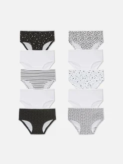 Unterwäsche|Primark Slips In Verschiedenen Designs, 10er-Pack Schwarz