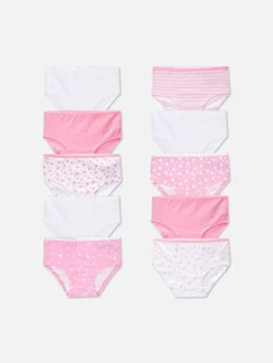 Unterwäsche|Primark Slips Mit Herzen Und Sternen, 10er-Pack Rosa