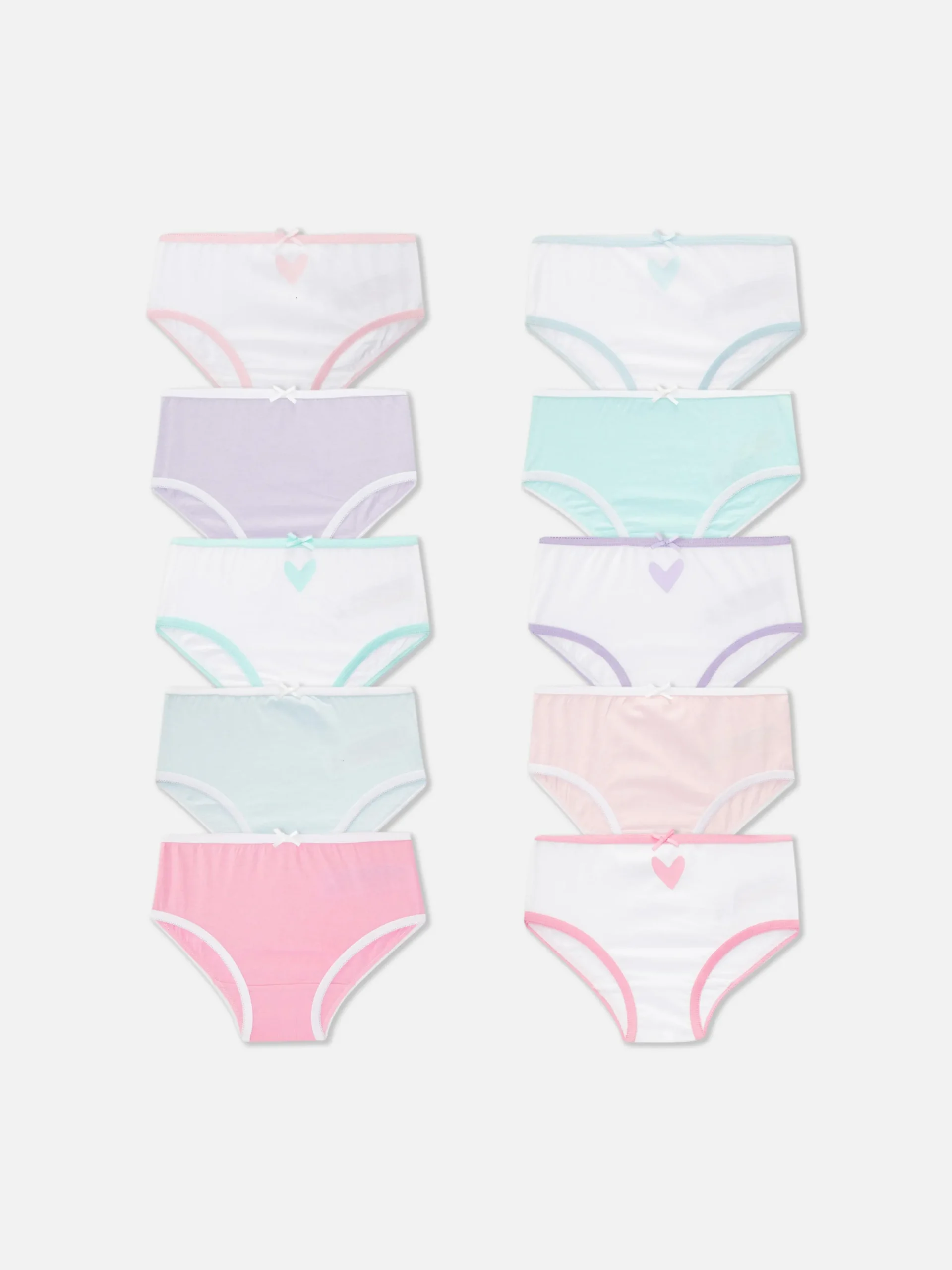 Unterwäsche|Primark Slips Mit Herz-Grafik, 10er-Pack Multi