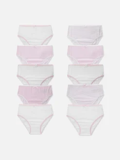 Unterwäsche|Primark Slips Mit Sternen Und Streifen, 10er-Pack Rosa