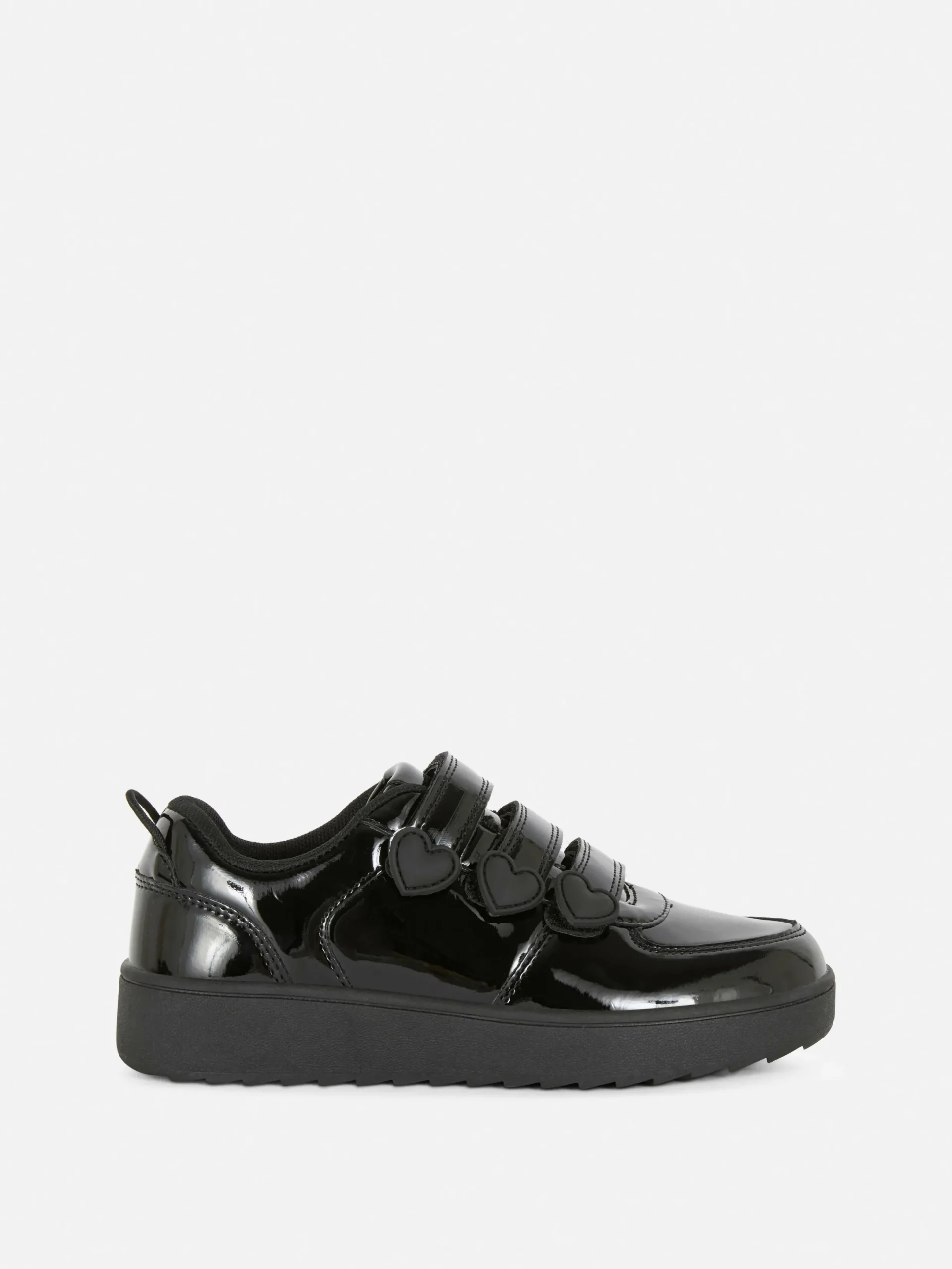 Sneakers|Primark Sneaker In Lackoptik Mit Drei Riemen Schwarz