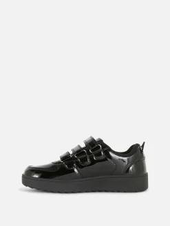 Sneakers|Primark Sneaker In Lackoptik Mit Drei Riemen Schwarz