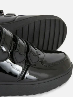 Sneakers|Primark Sneaker In Lackoptik Mit Drei Riemen Schwarz