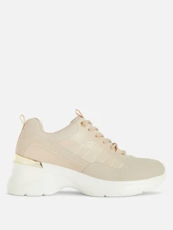 Sneakers|Primark Sneaker Mit Keilabsatz Und Metallbesatz Rosa