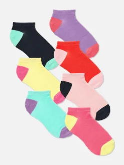 Socken Und Strumpfhosen|Primark Sneaker-Socken In Blockfarben, 7er-Pack Multi