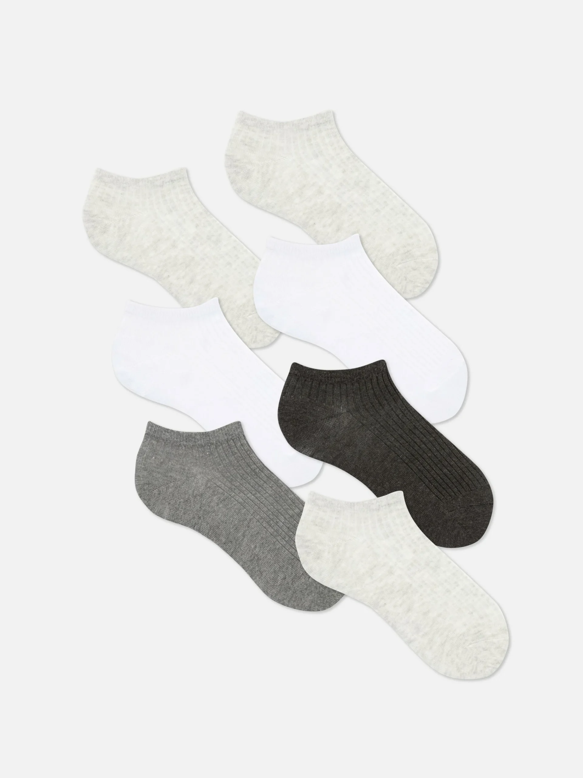 Socken|Primark Sneakersocken In Strickoptik, 7er-Pack Grau