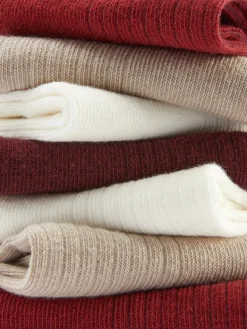 Socken|Primark Sneakersocken In Verschiedenen Farben, 7er-Pack Rot