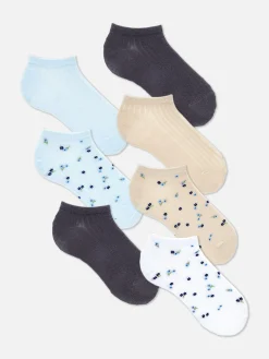Socken|Primark Sneakersocken Mit Blumenmuster, 7er-Pack Blau