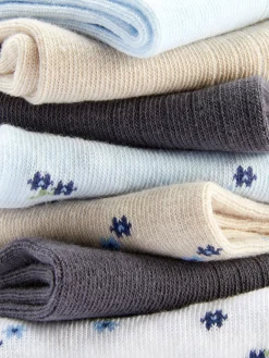 Socken|Primark Sneakersocken Mit Blumenmuster, 7er-Pack Blau