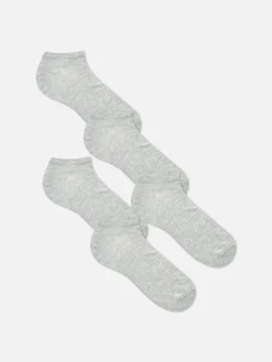 Socken|Primark Sneakersocken Mit Unterstützender Fußmitte, 5er-Pack Grau