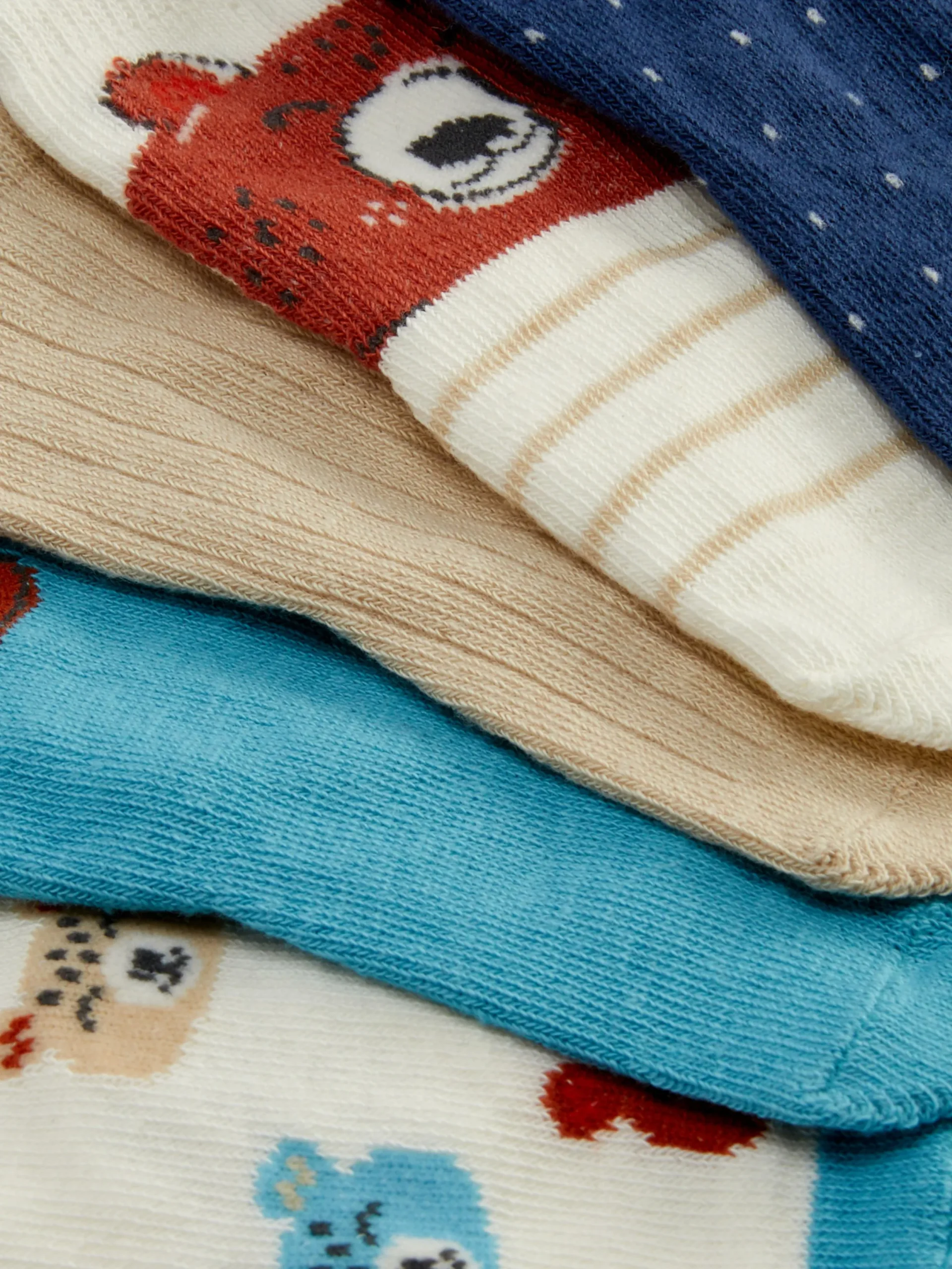 Socken Und Strumpfhosen|Primark Socken Mit Bärenmotiv, 5er-Pack Blau