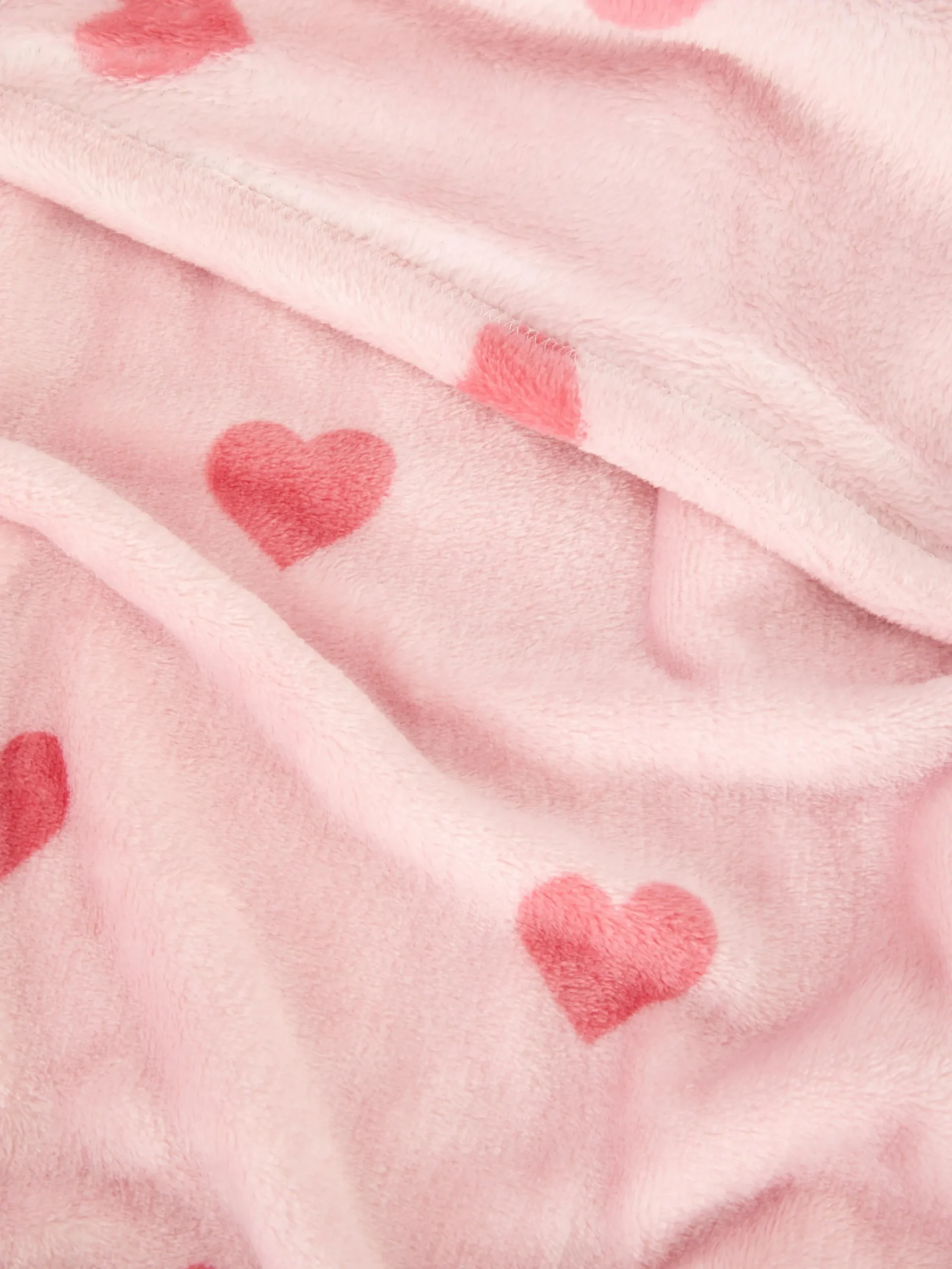 Decken Und Überwurfe|Primark Soft-Touch-Überwurf Mit Herzmuster Rosa