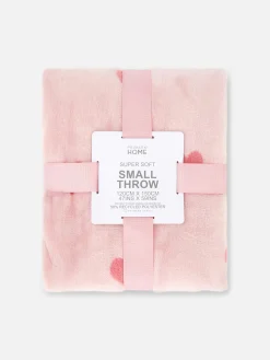 Decken Und Überwurfe|Primark Soft-Touch-Überwurf Mit Herzmuster Rosa