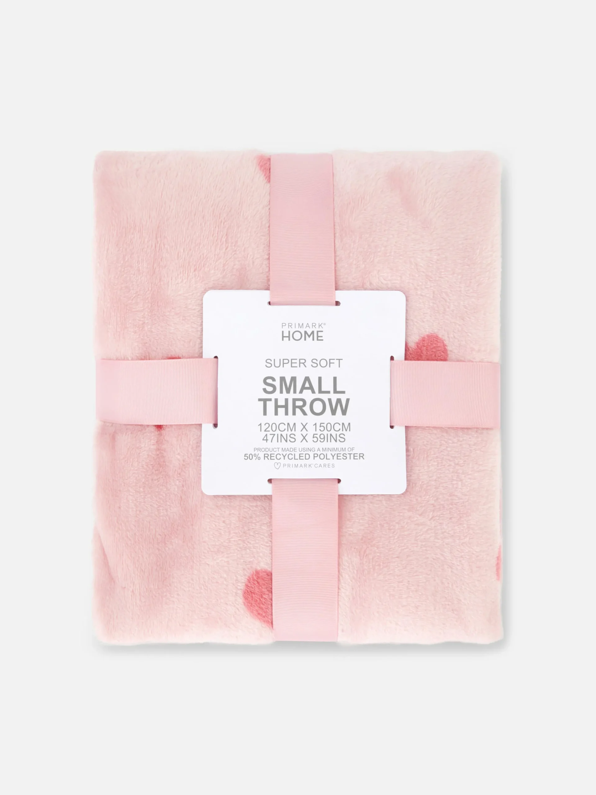 Decken Und Überwurfe|Primark Soft-Touch-Überwurf Mit Herzmuster Rosa