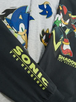 Schlafanzüge Und Nachtwäsche|Primark „Sonic The Hedgehog & Shadow“ Schlafanzug, 2er-Pack Schwarz