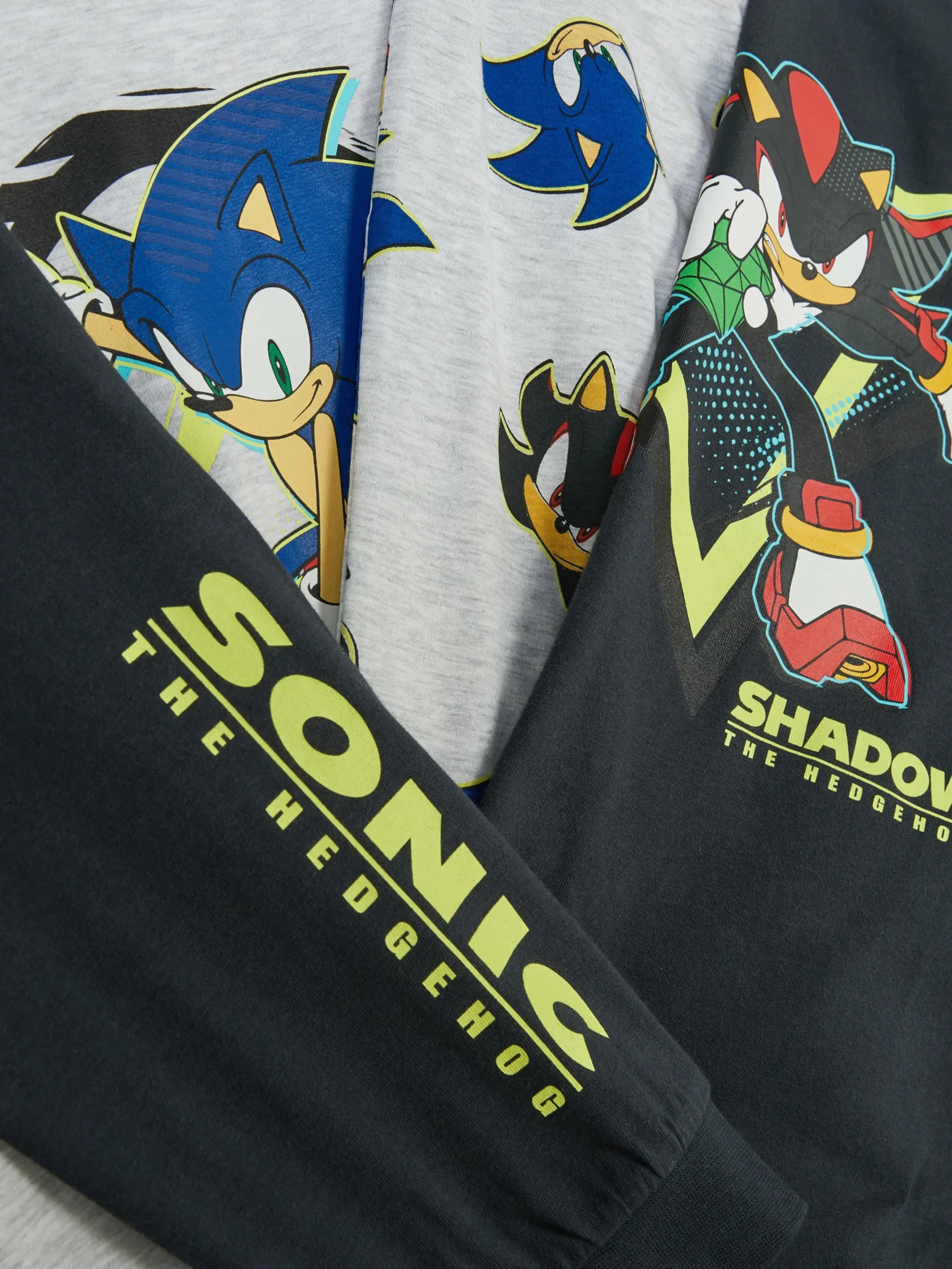 Schlafanzüge Und Nachtwäsche|Primark „Sonic The Hedgehog & Shadow“ Schlafanzug, 2er-Pack Schwarz