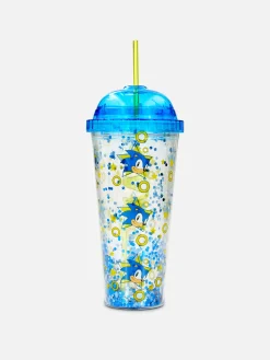 Tassen Und Becher|Primark „Sonic The Hedgehog“ Glitzer-Reisebecher Blau