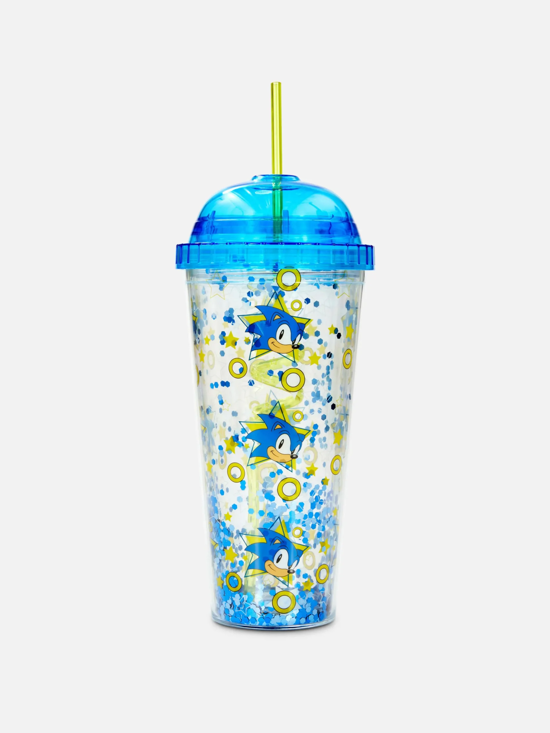 Tassen Und Becher|Primark „Sonic The Hedgehog“ Glitzer-Reisebecher Blau