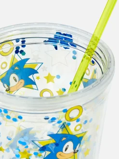 Tassen Und Becher|Primark „Sonic The Hedgehog“ Glitzer-Reisebecher Blau