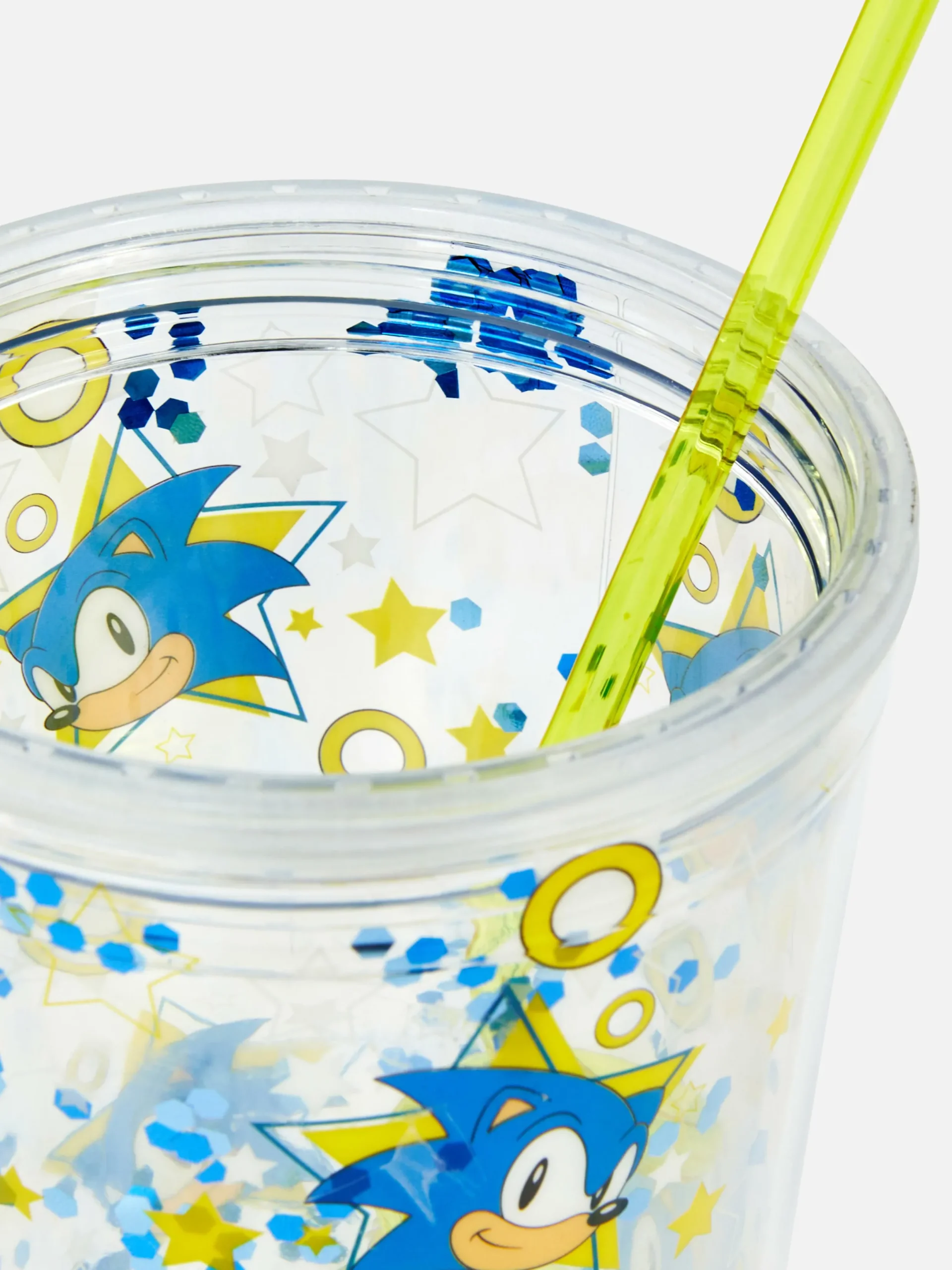 Tassen Und Becher|Primark „Sonic The Hedgehog“ Glitzer-Reisebecher Blau