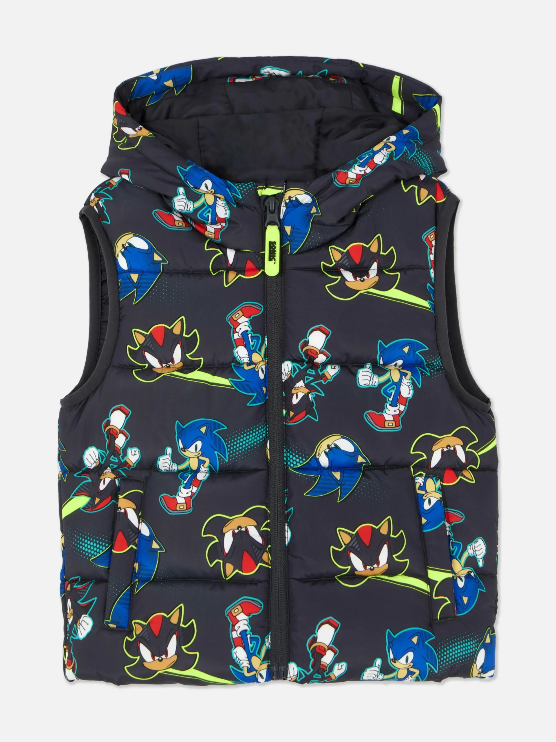 Jacken Und Mäntel|Primark „Sonic The Hedgehog Sonic Und Shadow“ Pufferweste Anthrazitfarben