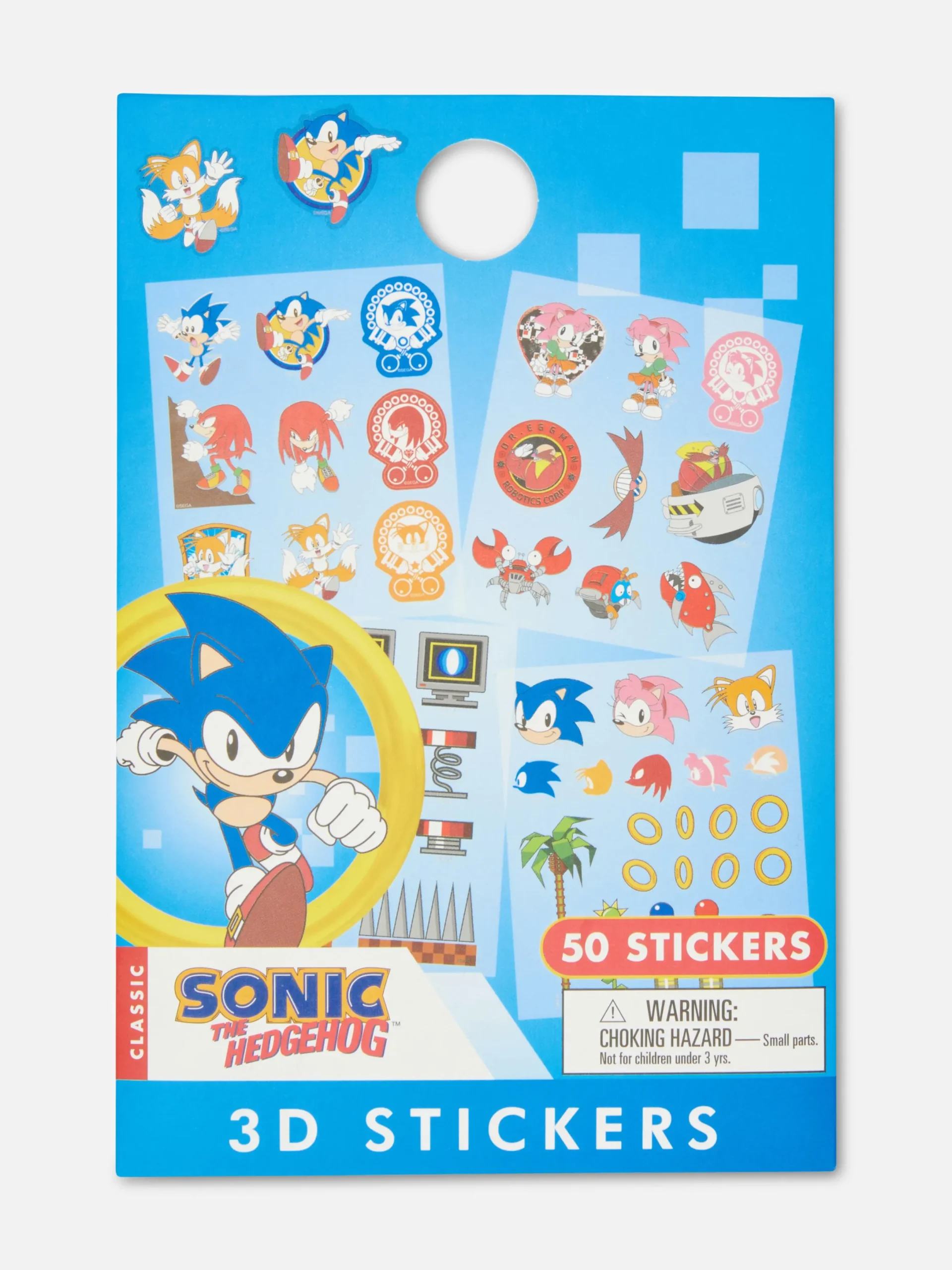 Basteln Und Handarbeiten|Primark „Sonic The Hedgehog“ Sticker, 50er-Pack Blau