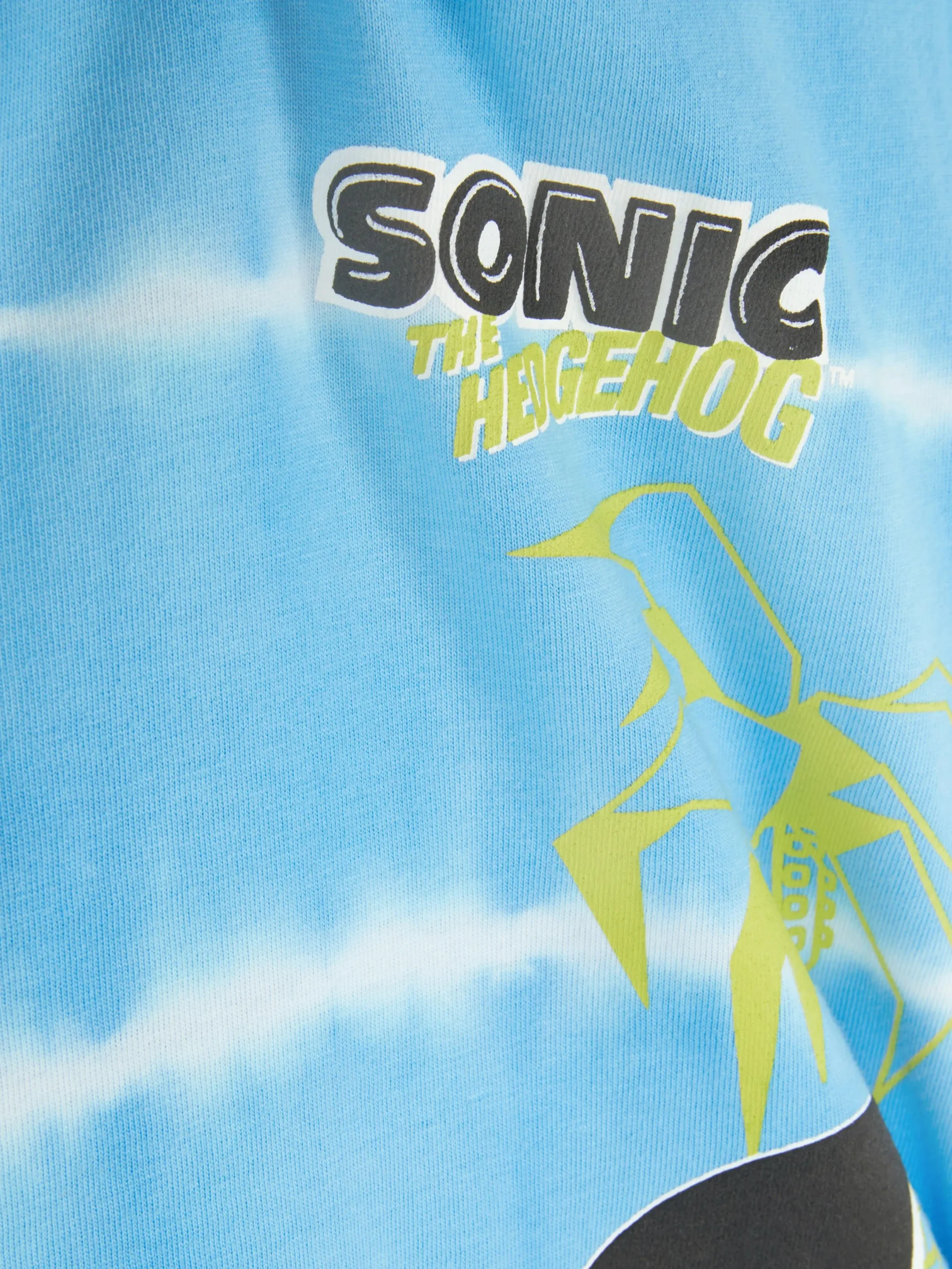Tops Und T-Shirts|Primark „Sonic The Hedgehog“ T-Shirt In Batikoptik Blau