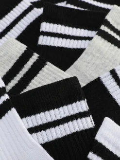 Socken|Primark Sportliche Crew-Söckchen Mit Streifen, 5er-Pack Schwarz