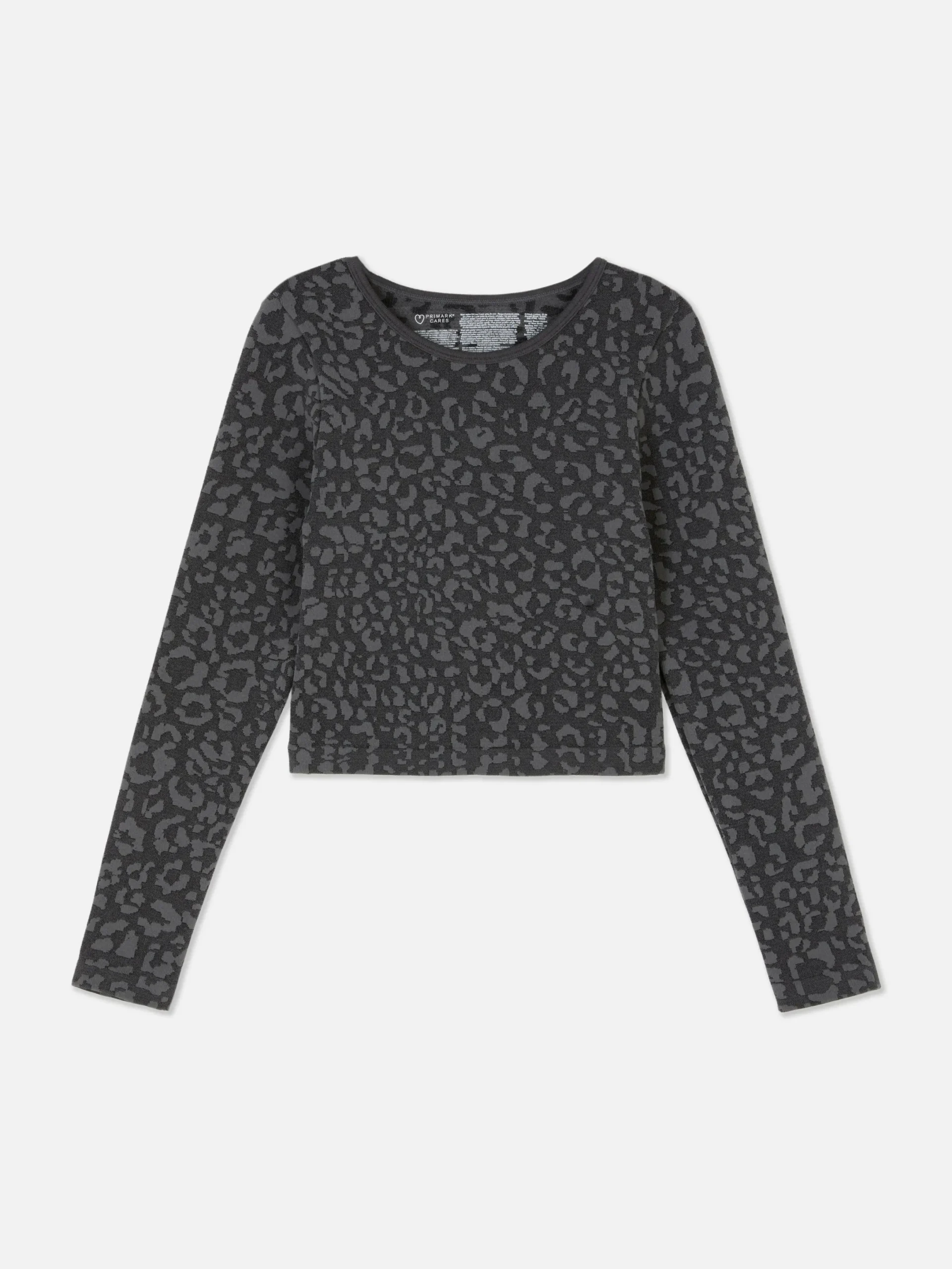 Hoodies Und Sweatshirts|Primark Sportliches Top Mit Leopardenmuster Anthrazitfarben