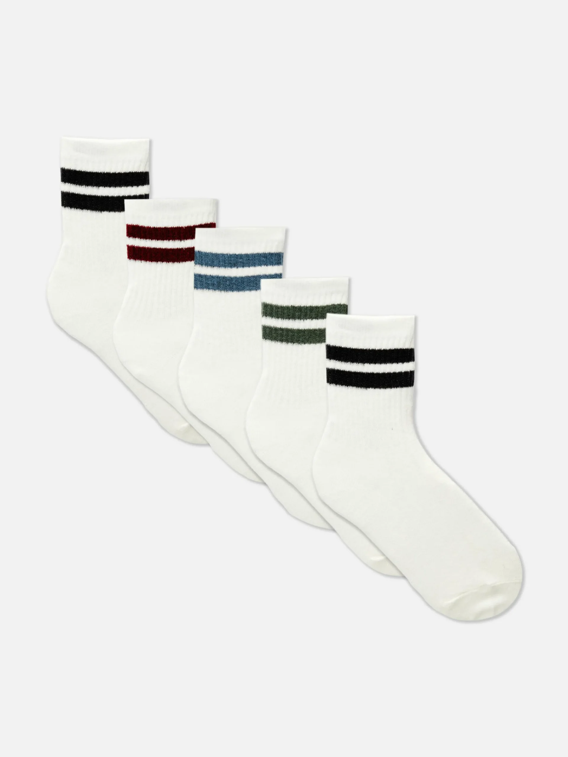 Socken|Primark Sportsöckchen Mit Streifen, 5er-Pack Ecrufarben