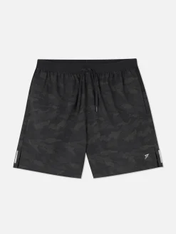 Shorts|Sportbekleidung|Primark Sportshorts Mit Reflektierendem Muster Anthrazitfarben