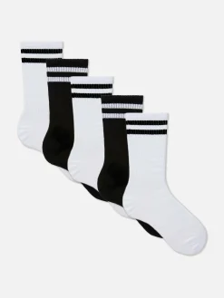Socken|Primark Sport-Socken, 5er-Pack Schwarz/Weiß