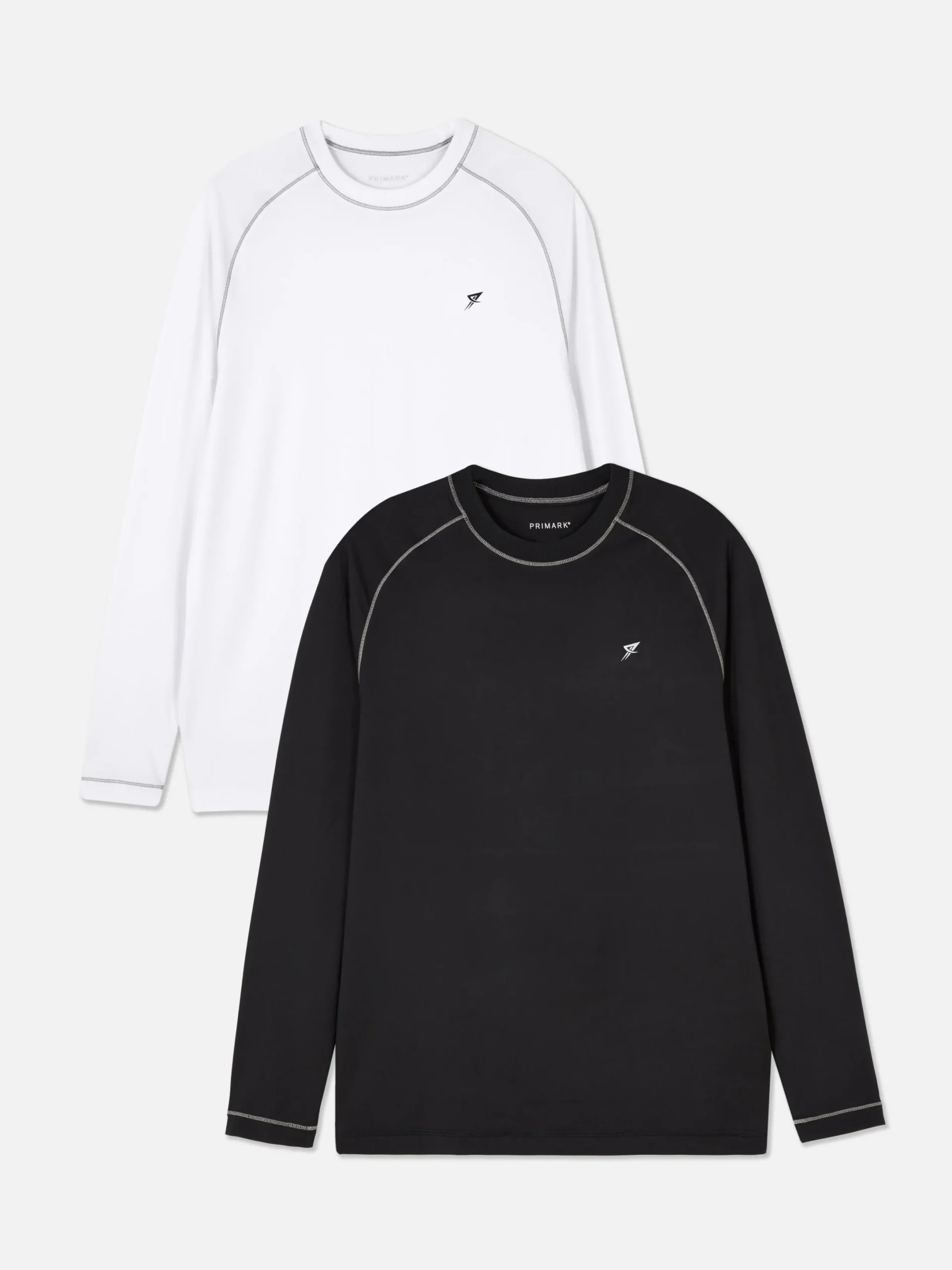 Sportbekleidung|Tops Und T-Shirts|Primark Sporttops Mit Langen Ärmeln, 2er-Pack Weiß