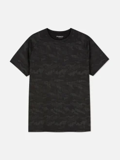 Sportbekleidung|Tops Und T-Shirts|Primark Sport-T-Shirt Mit Rundhalsausschnitt Schwarz/Weiß