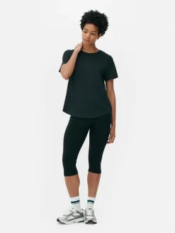 Fitnesskleidung Und Activewear|Primark Sport-T-Shirt Mit Rundhalsausschnitt Schwarz