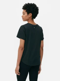 Fitnesskleidung Und Activewear|Primark Sport-T-Shirt Mit Rundhalsausschnitt Schwarz