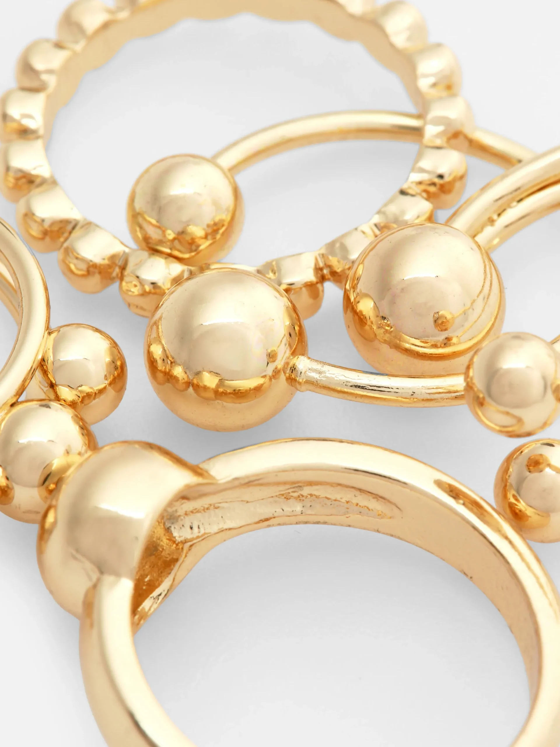 Schmuck|Primark Stapelbare Kugelringe, 5er-Pack Gelb