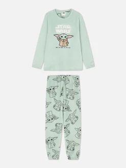 Schlafanzüge|Primark „Star Wars Baby Yoda“ Fleece-Schlafanzug Hellgrün
