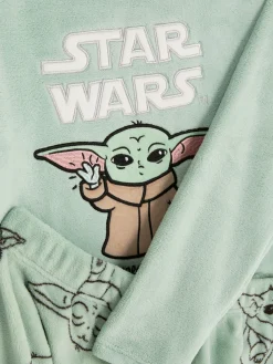 Schlafanzüge|Primark „Star Wars Baby Yoda“ Fleece-Schlafanzug Hellgrün