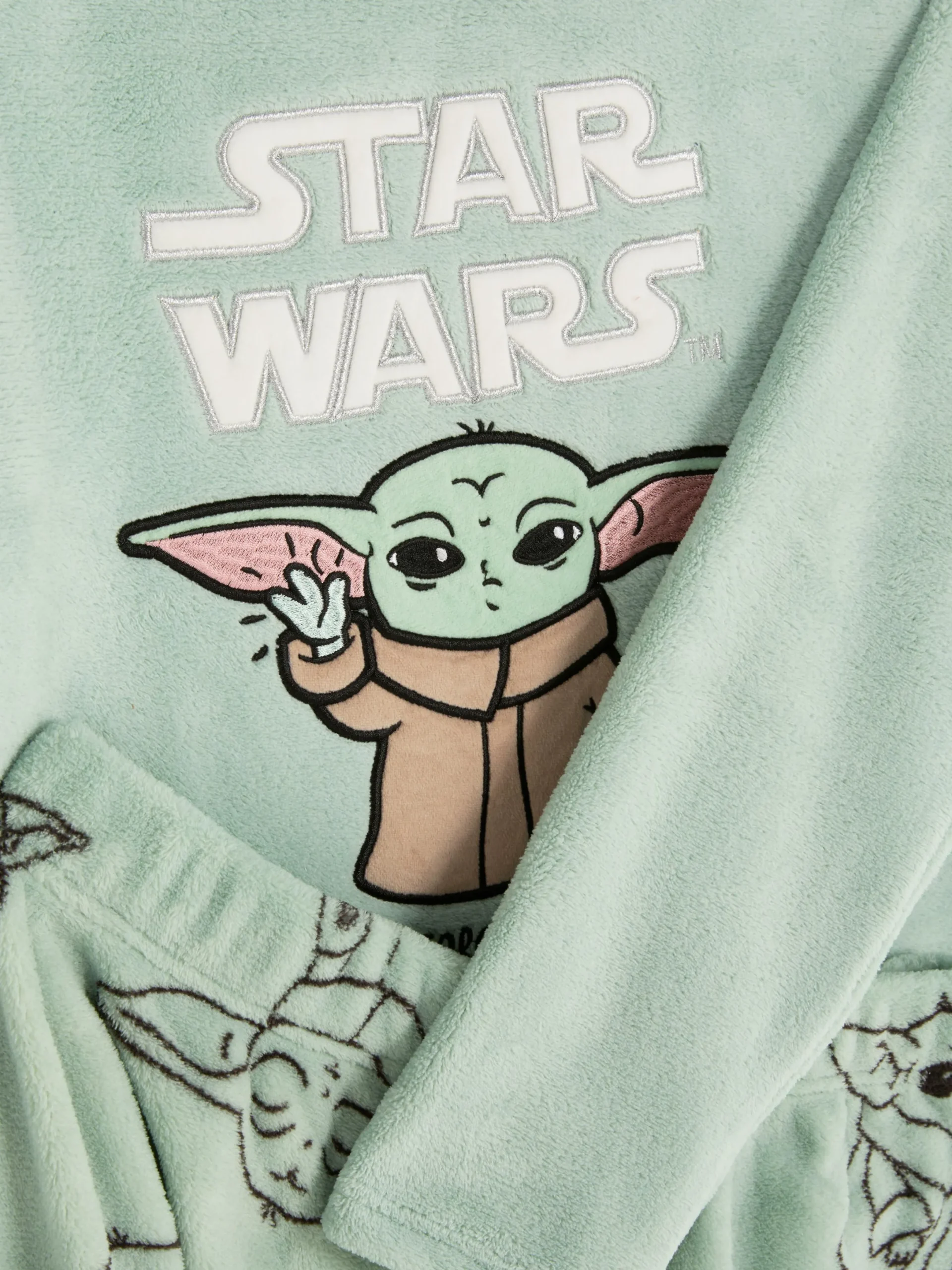 Schlafanzüge|Primark „Star Wars Baby Yoda“ Fleece-Schlafanzug Hellgrün