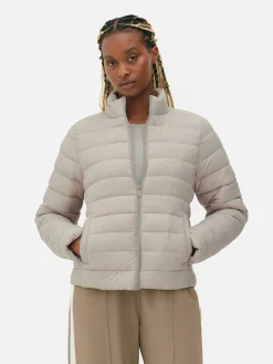 Jacken Und Mäntel|Primark Steppjacke Mit Trichterkragen Naturfarben